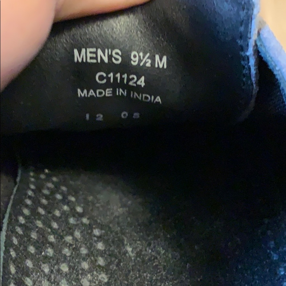 Cole Haan  grey suede shoes w/ bright yellow soles - Picture 8 of 8